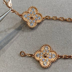 Lucky Clover 5-Motif Bracelet - Full-Diamond