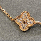 Lucky Clover 5-Motif Bracelet - Full-Diamond
