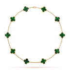 Klassisches Glücksklee-Halskette mit 10 Motiven aus der Goldkollektion