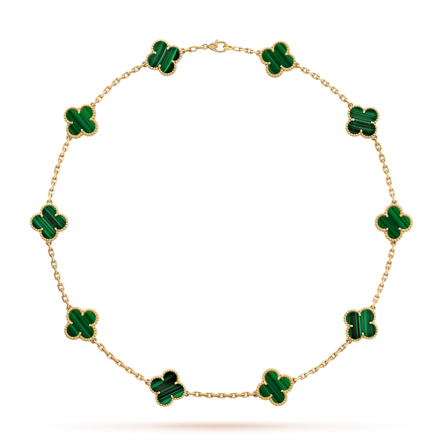 Klassisches Glücksklee-Halskette mit 10 Motiven aus der Goldkollektion