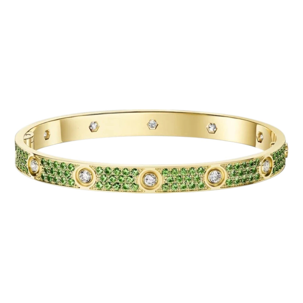 Klassischer 6,1 mm Liebesarmreif – 10-Diamanten-Vollpavé-Energiematrix