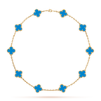 Klassisches Glücksklee-Halskette mit 10 Motiven aus der Goldkollektion