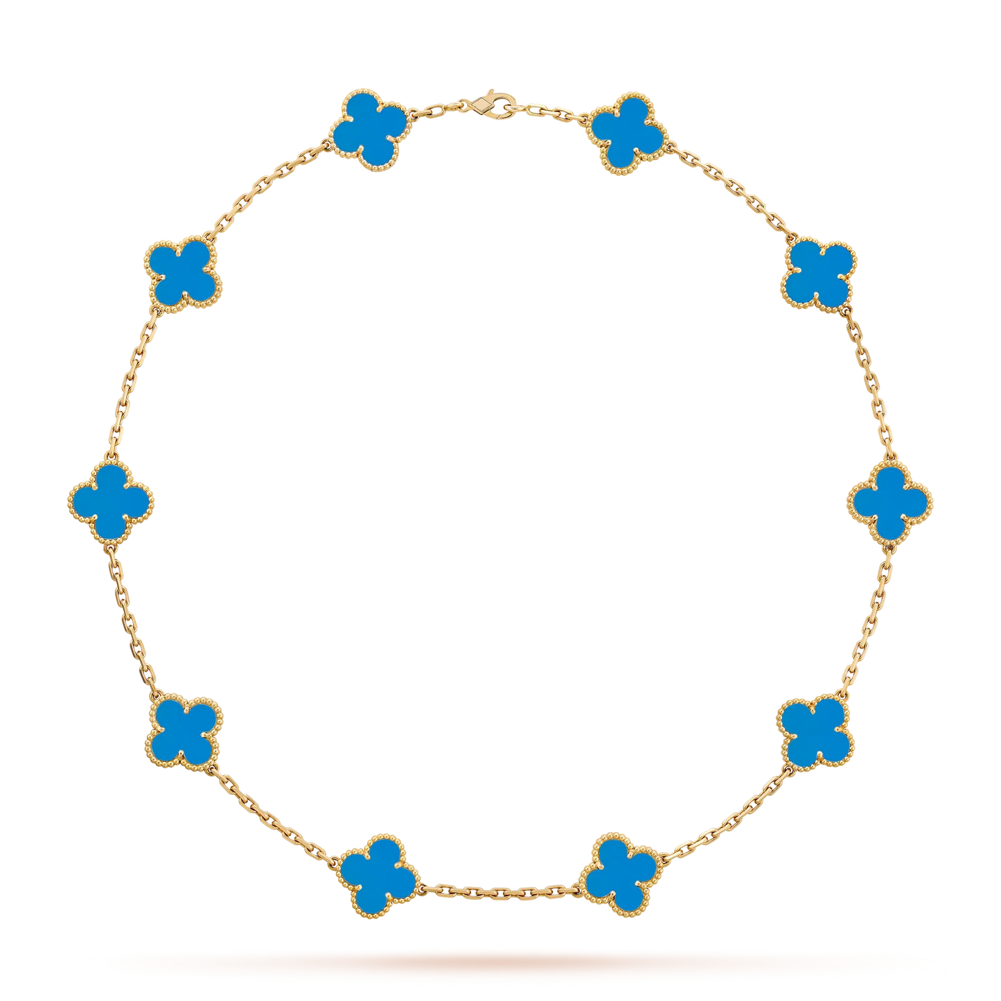 Klassisches Glücksklee-Halskette mit 10 Motiven aus der Goldkollektion