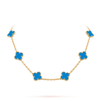 Klassisches Glücksklee-Halskette mit 10 Motiven aus der Goldkollektion