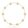 Klassisches Glücksklee-Halskette mit 10 Motiven aus der Goldkollektion