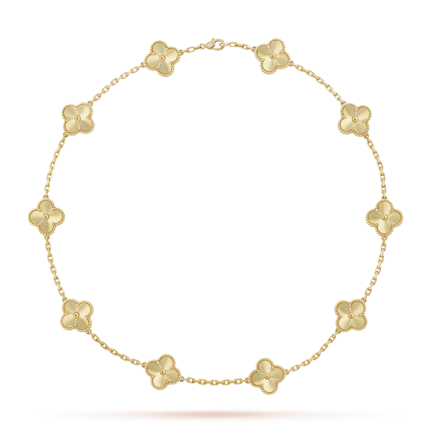 Klassisches Glücksklee-Halskette mit 10 Motiven aus der Goldkollektion