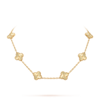 Klassisches Glücksklee-Halskette mit 10 Motiven aus der Goldkollektion