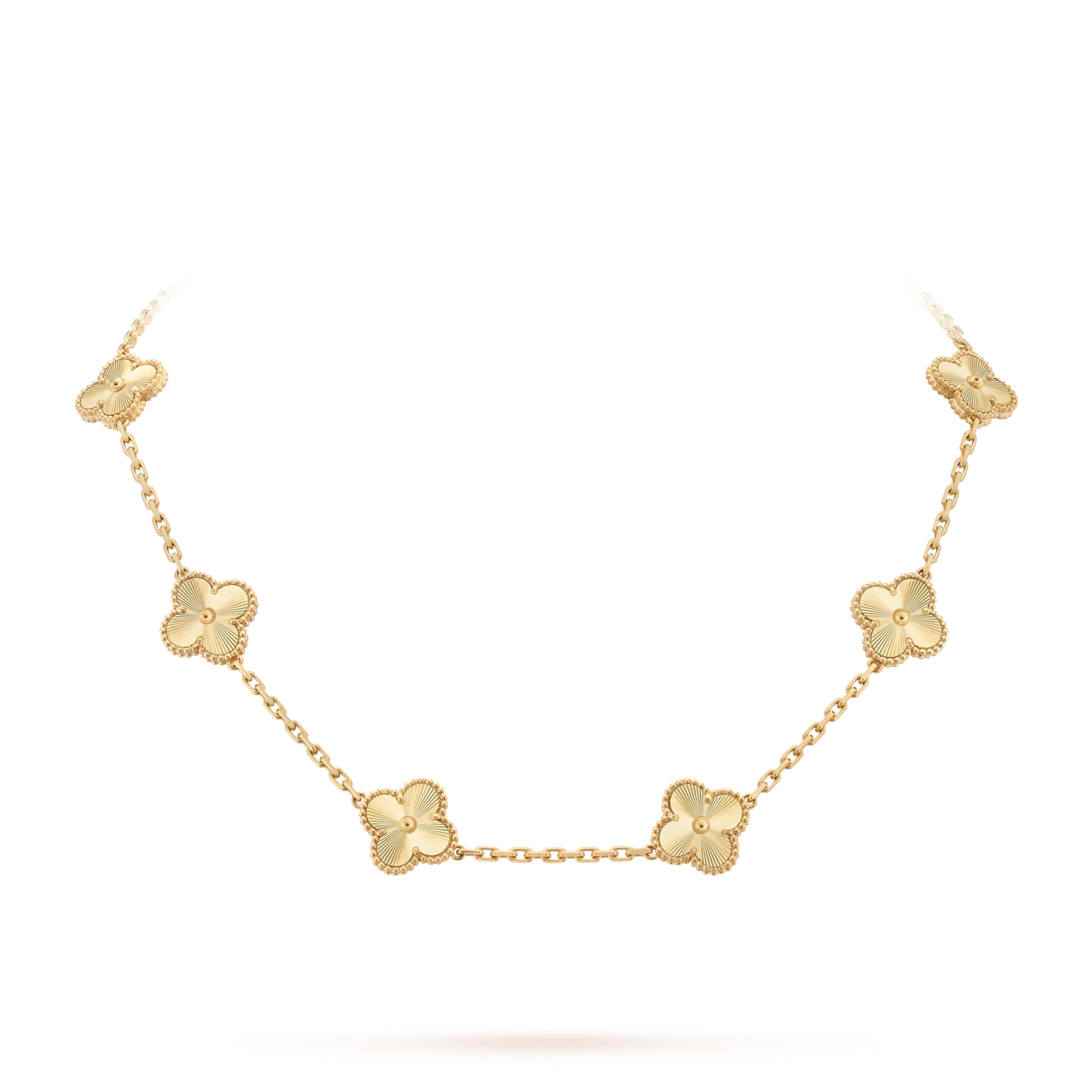 Klassisches Glücksklee-Halskette mit 10 Motiven aus der Goldkollektion