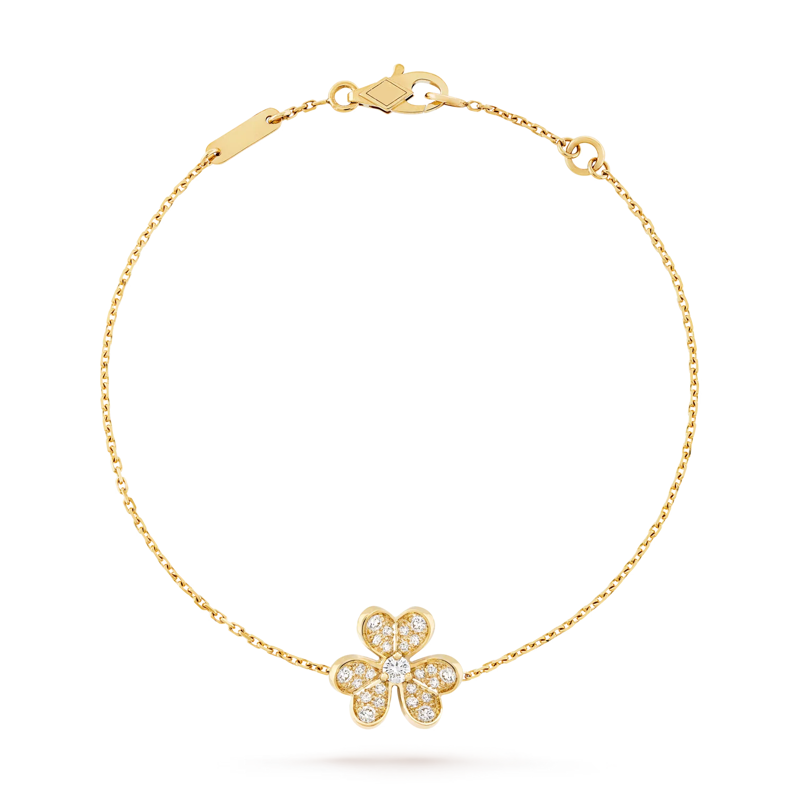 Luminous Blossom Einzelmotiv-Charm-Armband – Minimalistisches florales Statement