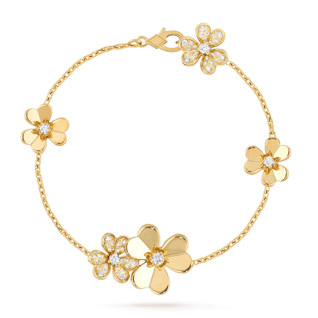 Luminous Blossom 5-Motif Charm Bracelet