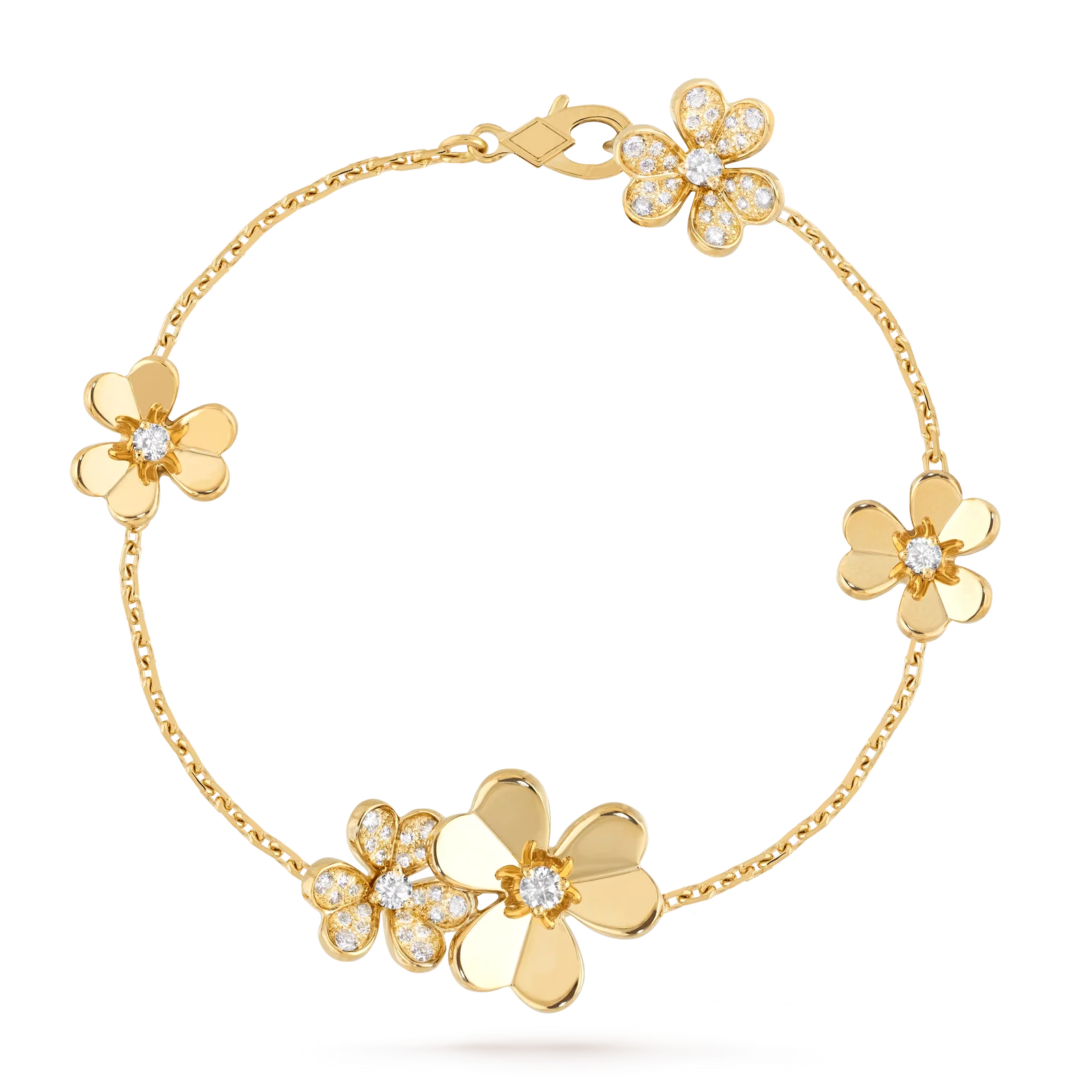 Luminous Blossom 5-Motiv Armband – Statement blumiger Eleganz