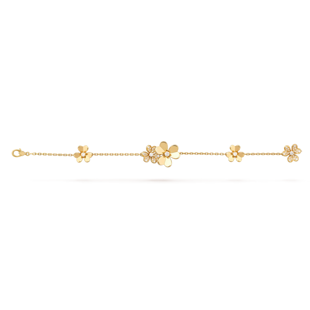 Luminous Blossom 5-Motif Charm Bracelet