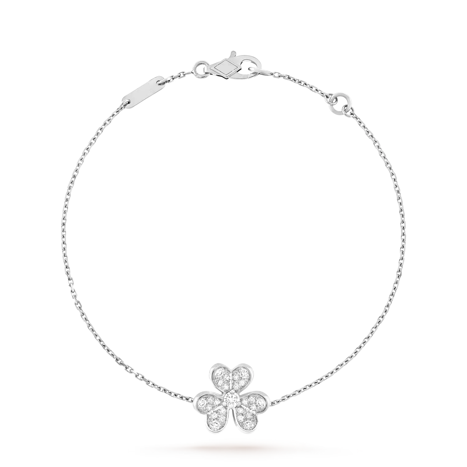 Luminous Blossom Einzelmotiv-Charm-Armband – Minimalistisches florales Statement