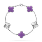 Lucky Clover Armband mit 5 Motiven – Lavender Kollektion