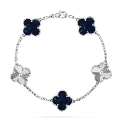 Lucky Clover 5-Motif Bracelet - Pietersite Collection