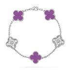 Lucky Clover 5-Motif Bracelet - Violet Collection