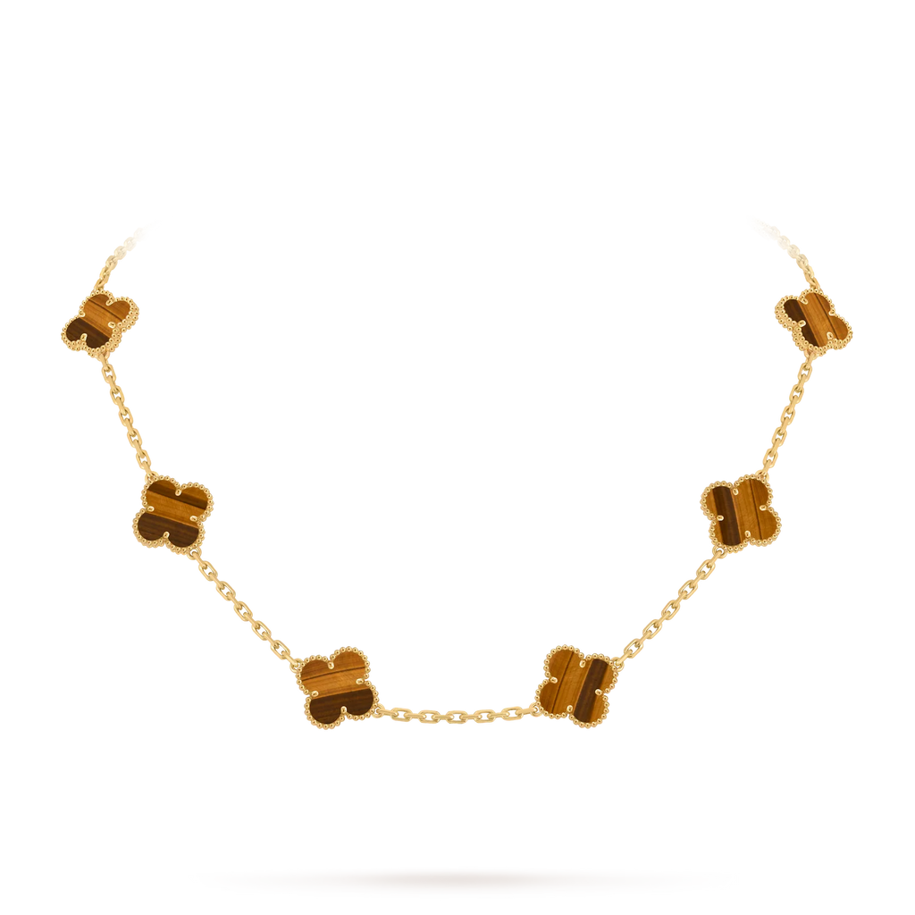 Klassisches Glücksklee-Halskette mit 10 Motiven aus der Goldkollektion