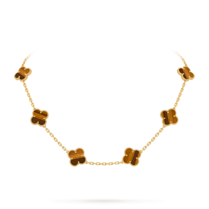 Klassisches Glücksklee-Halskette mit 10 Motiven aus der Goldkollektion