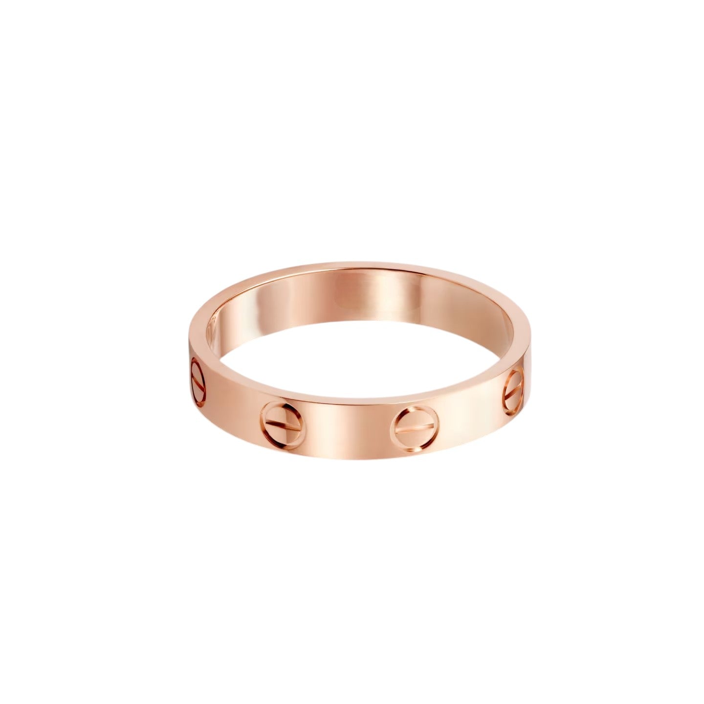 LOVE Ring – 3,6 mm schmales Band – ikonische Schrauben & zeitloser minimalistischer Luxus