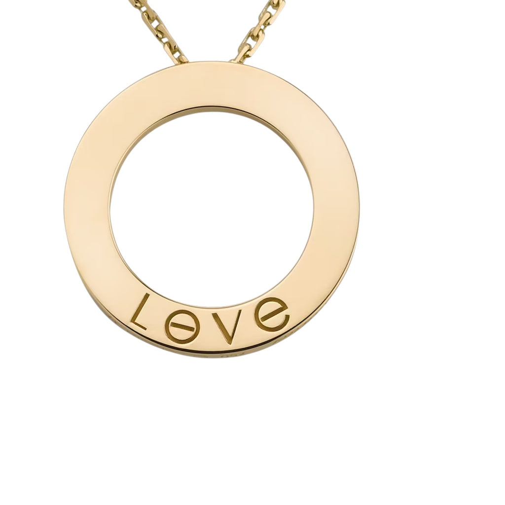 LOVE Large Circular Pendant Necklace