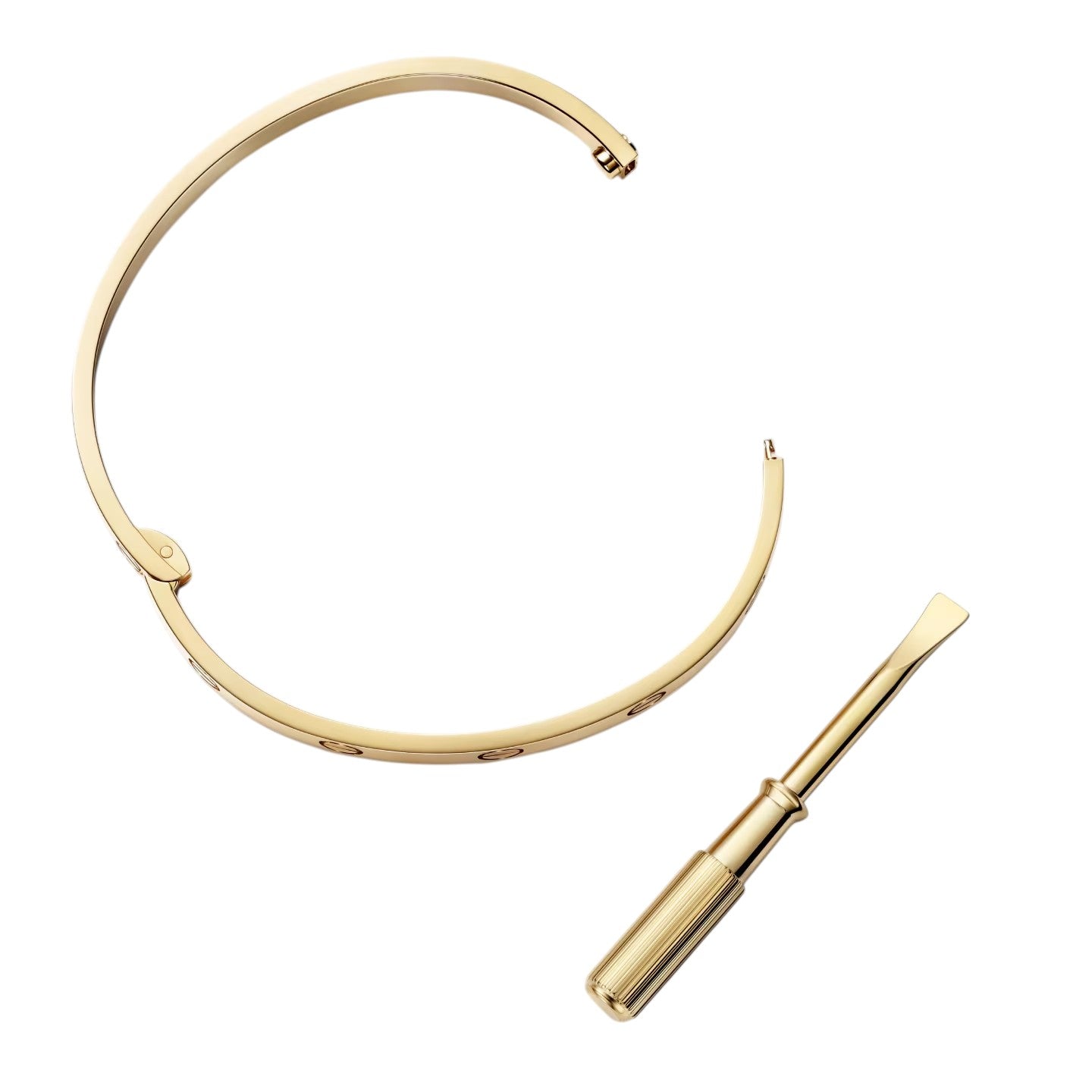 Classic 6.1mm Love Single-Screw Closure Bangle - Infinite Protection & Energy Locking Talisman