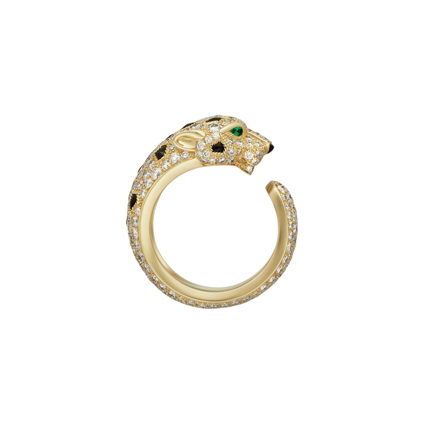 Panthère de Diamond Ring – mittleres Modell – Halb-Pavé-Glanz – Ikonisches Panthermotiv