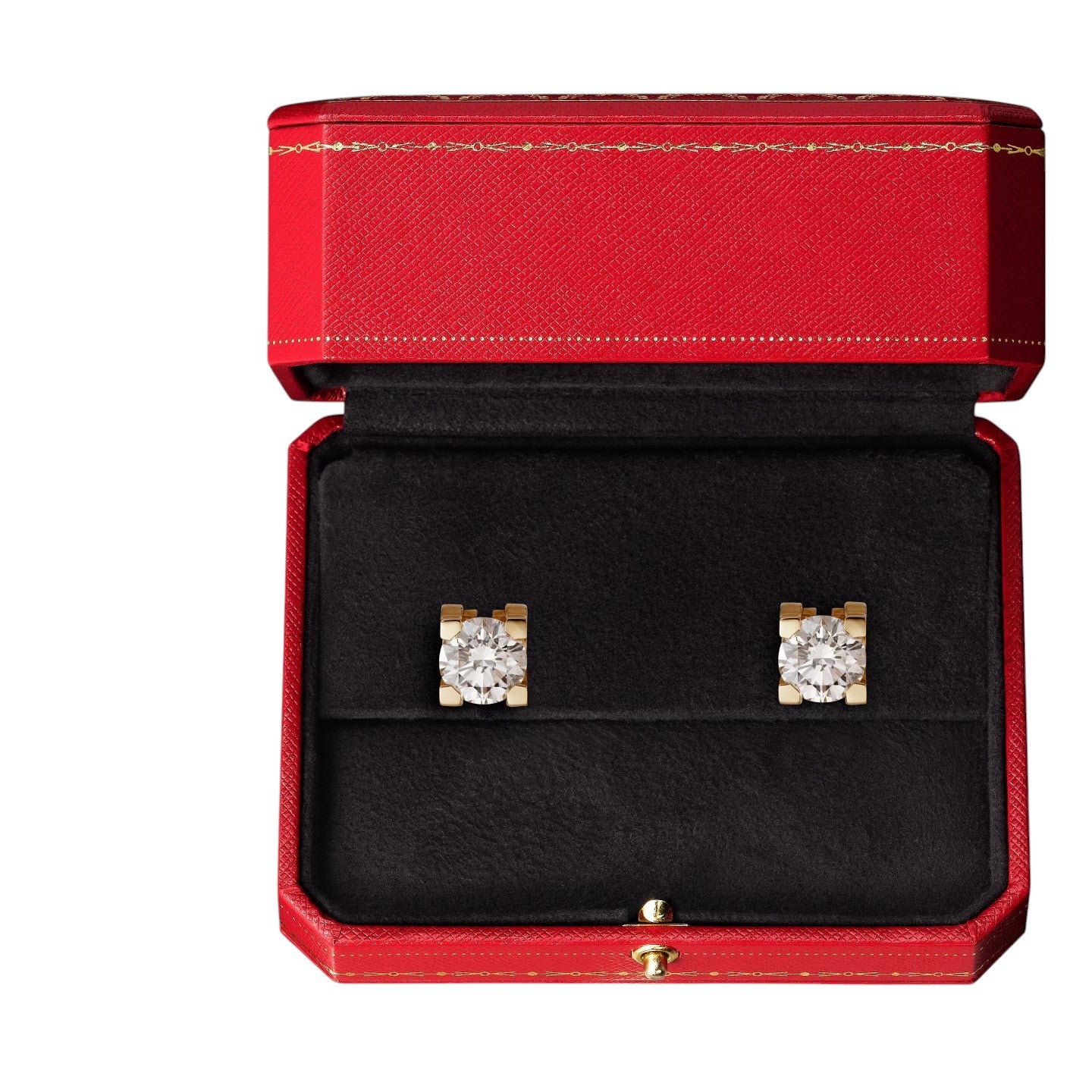 C de Diamond Stud Earrings - Signature Logo Motif - Brilliant-Cut Round Diamond Elegance