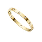 Classic 6.1mm Love Single-Screw Closure Bangle - 10-Diamond