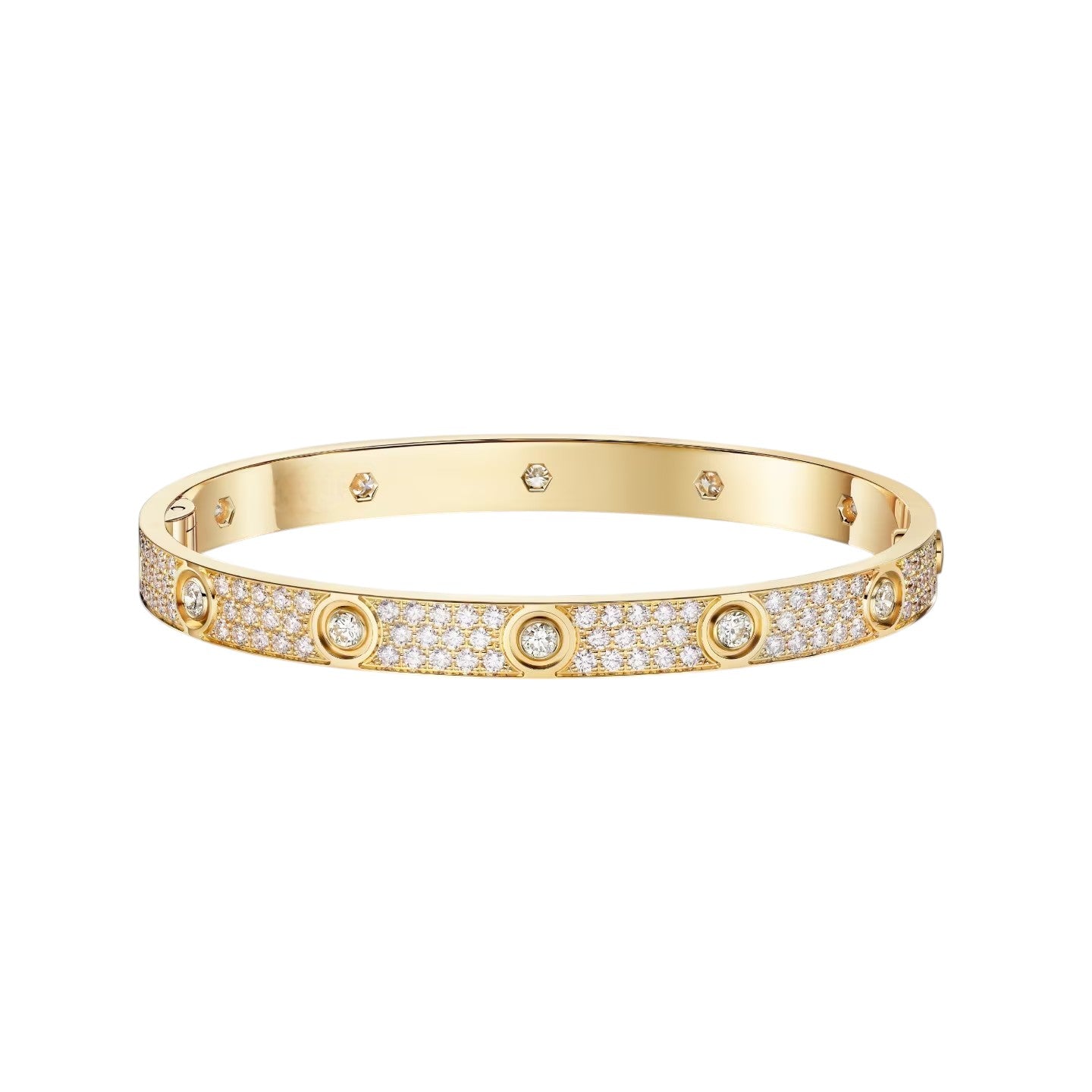 Classic 6.1mm Love Bangle - 10-Diamond Full Pavé