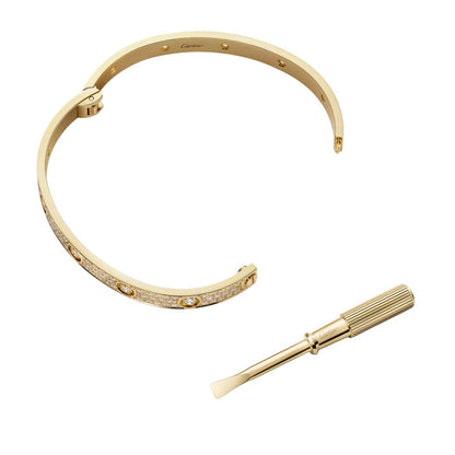 Classic 6.1mm Love Bangle - 10-Diamond Full Pavé