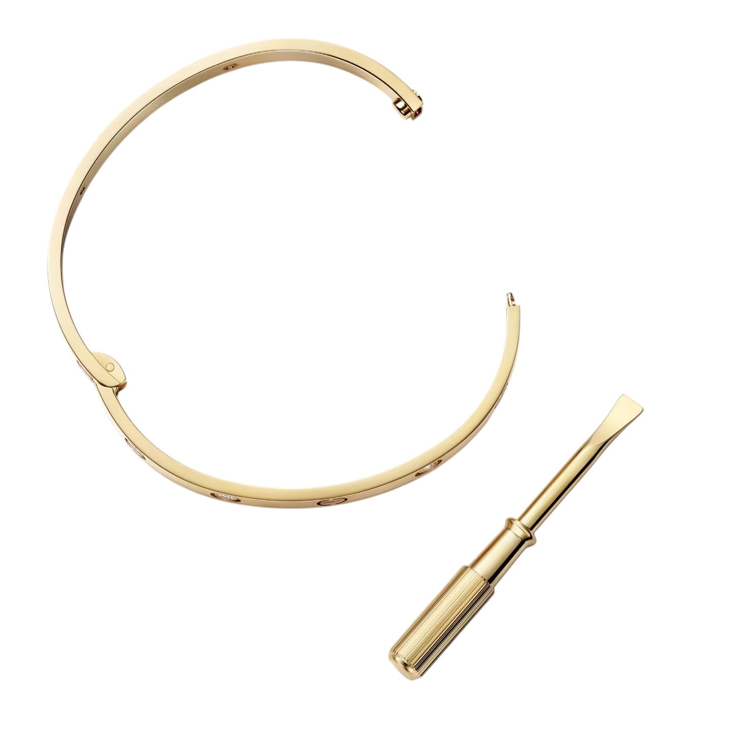 Classic 6.1mm Love Single-Screw Closure Bangle - 4-Diamond