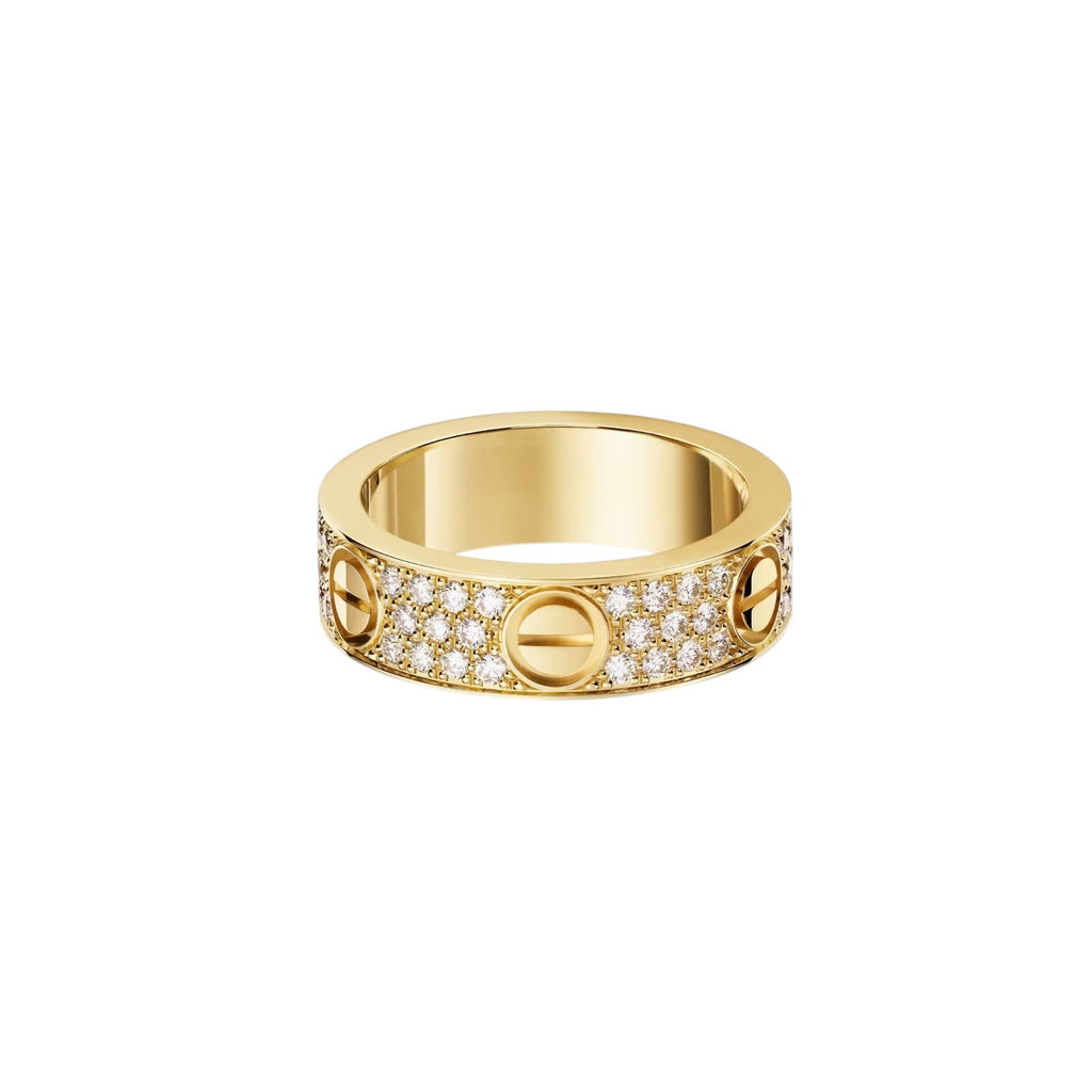 LOVE Ring, 5,5 mm, mit vollem Diamant-Pavé