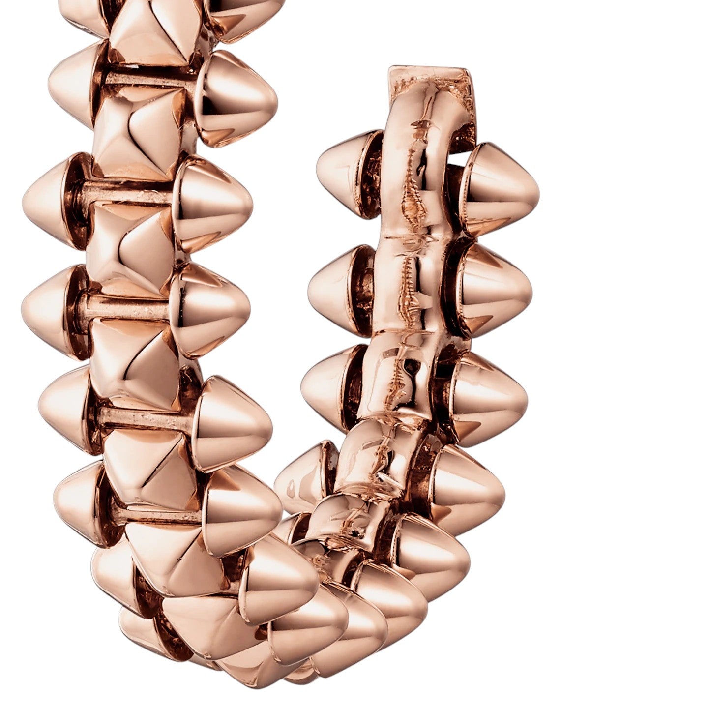 Clash de Hoop Earrings - Small Model - Architectural Studs & Iconic Beads - Modern Contrast Aesthetic