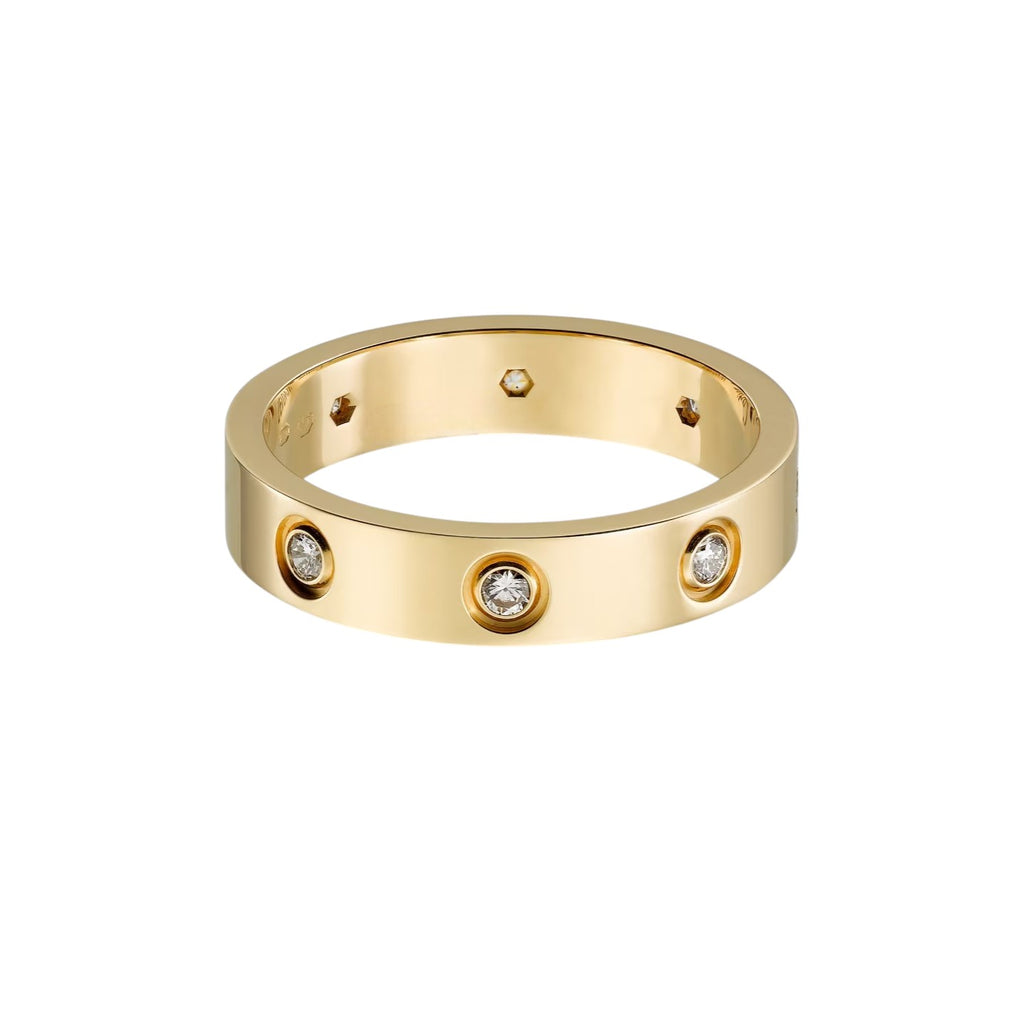 LOVE 4mm 8-Diamanten-Ring