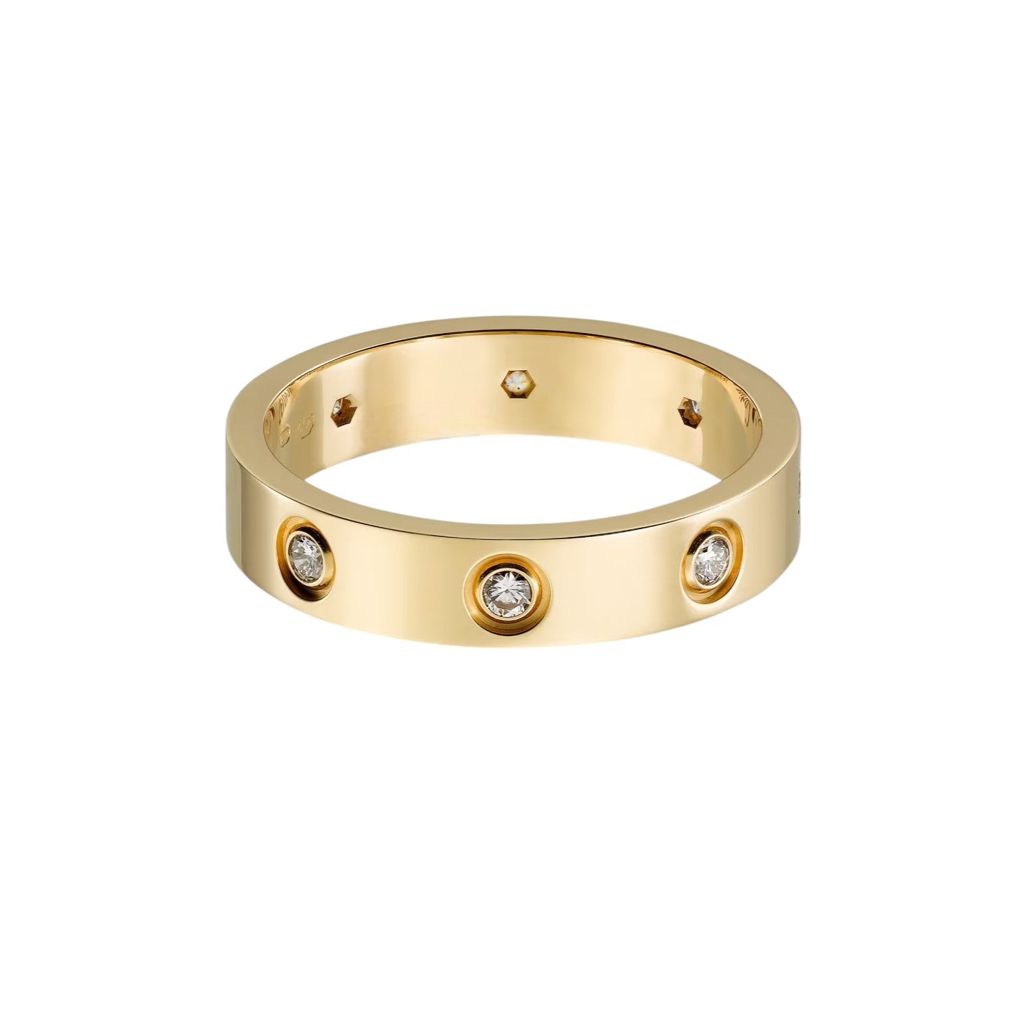 LOVE 4mm 8 Diamonds Ring