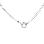 Liebes-Runder-Anhänger mit 2-Diamanten-Halskette