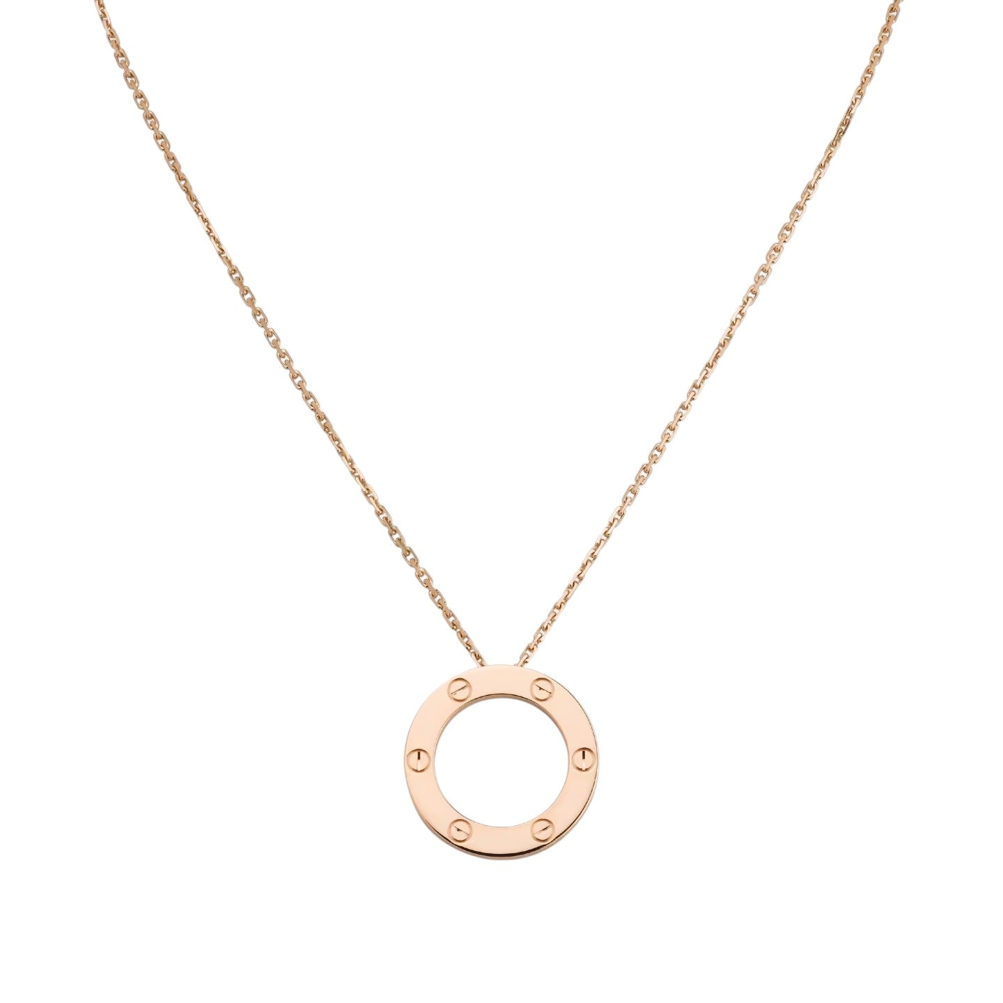 LOVE Large Circular Pendant Necklace