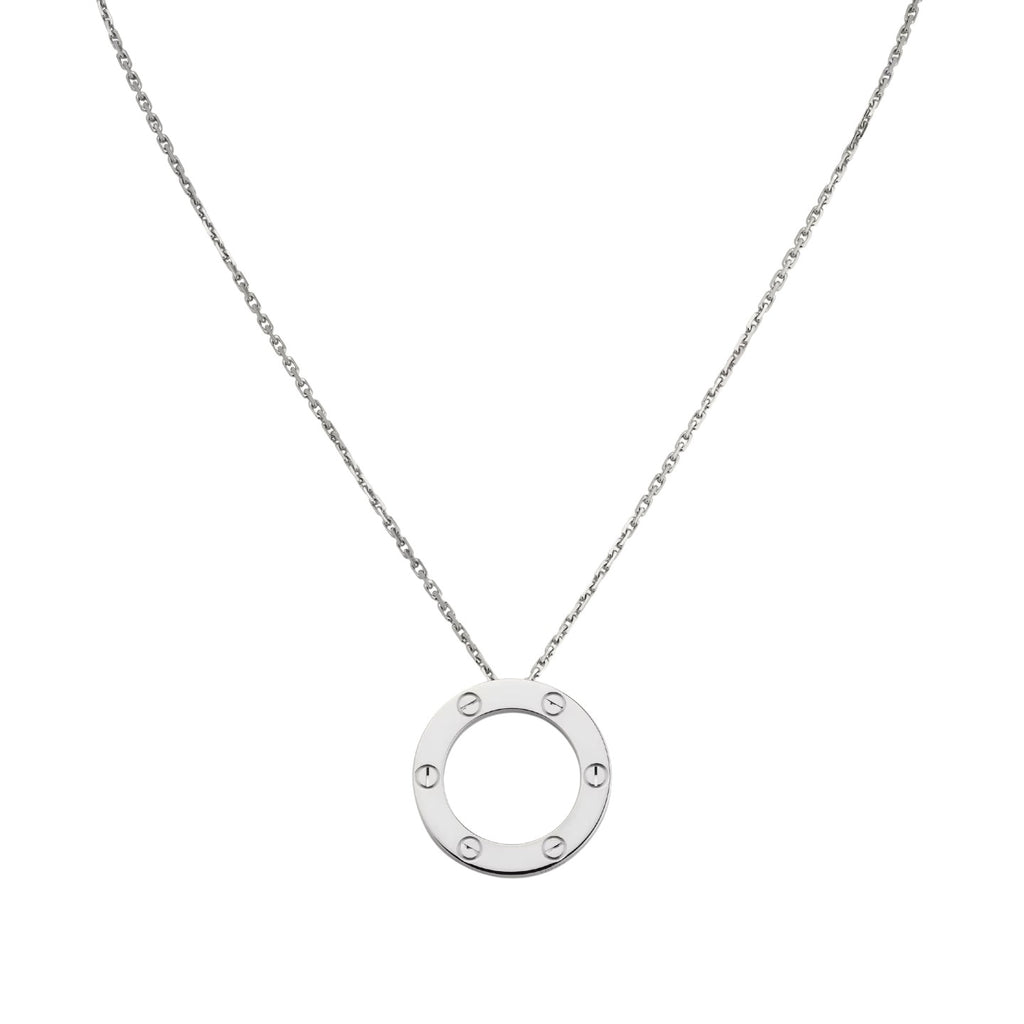 LOVE Large Circular Pendant Necklace