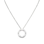 LOVE Large Circular Pendant Necklace