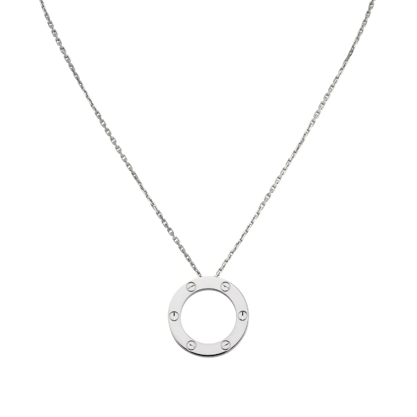 LOVE Large Circular Pendant Necklace