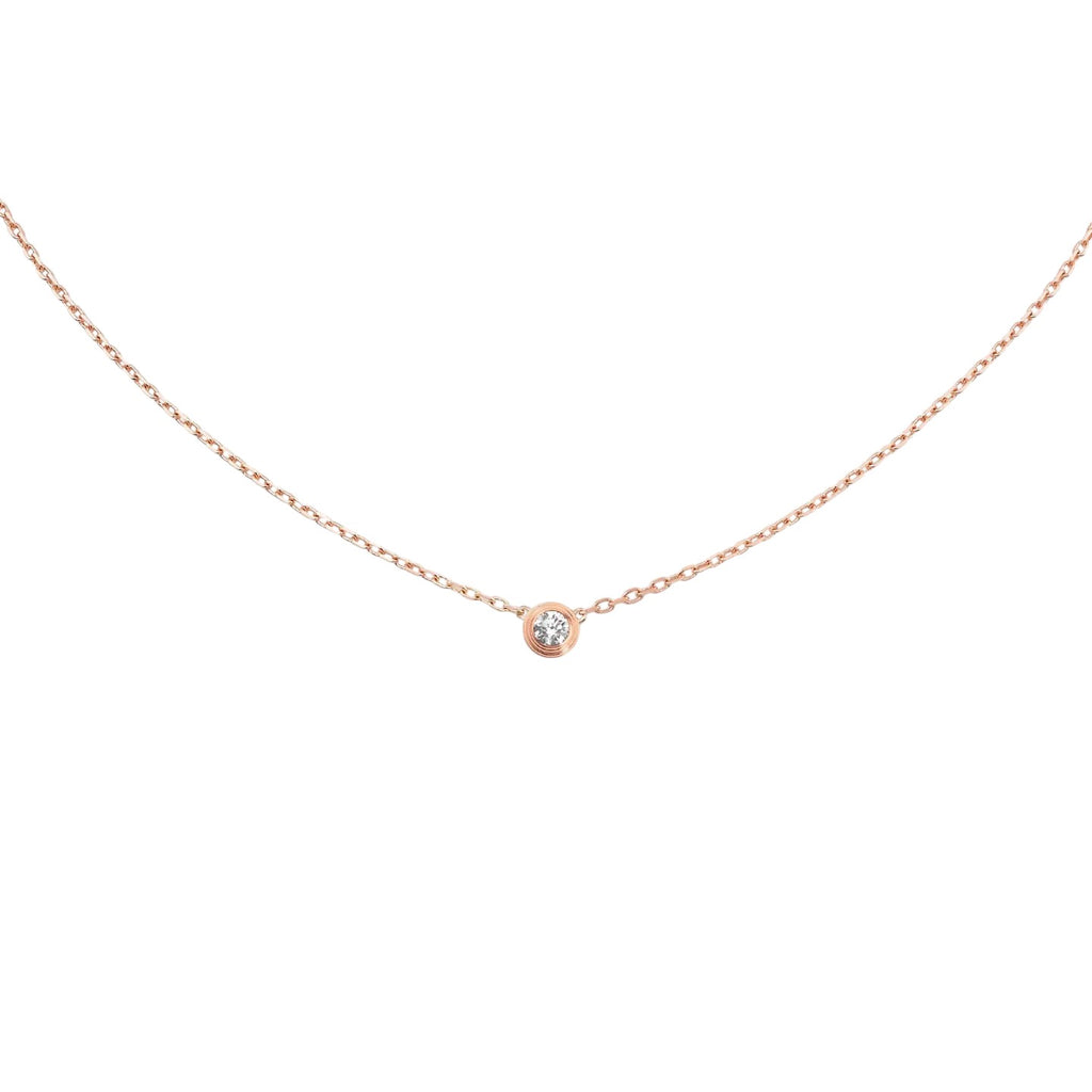 LOVE Schraubanhänger Einzelner Diamant Halskette