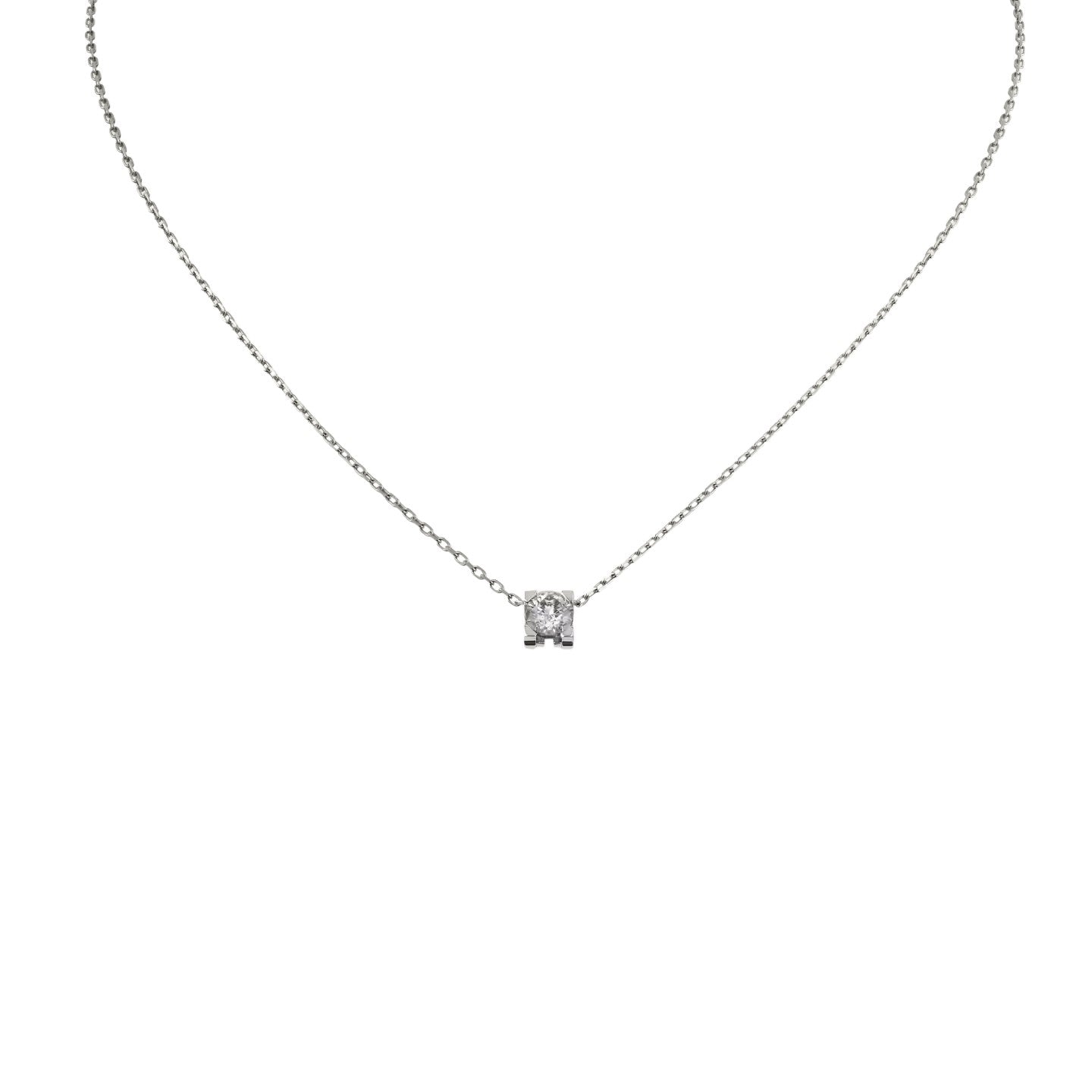 C de Pendant Diamant-Halskette