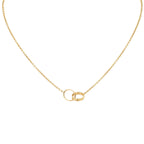 Love Double-Ring Interlocked Necklace