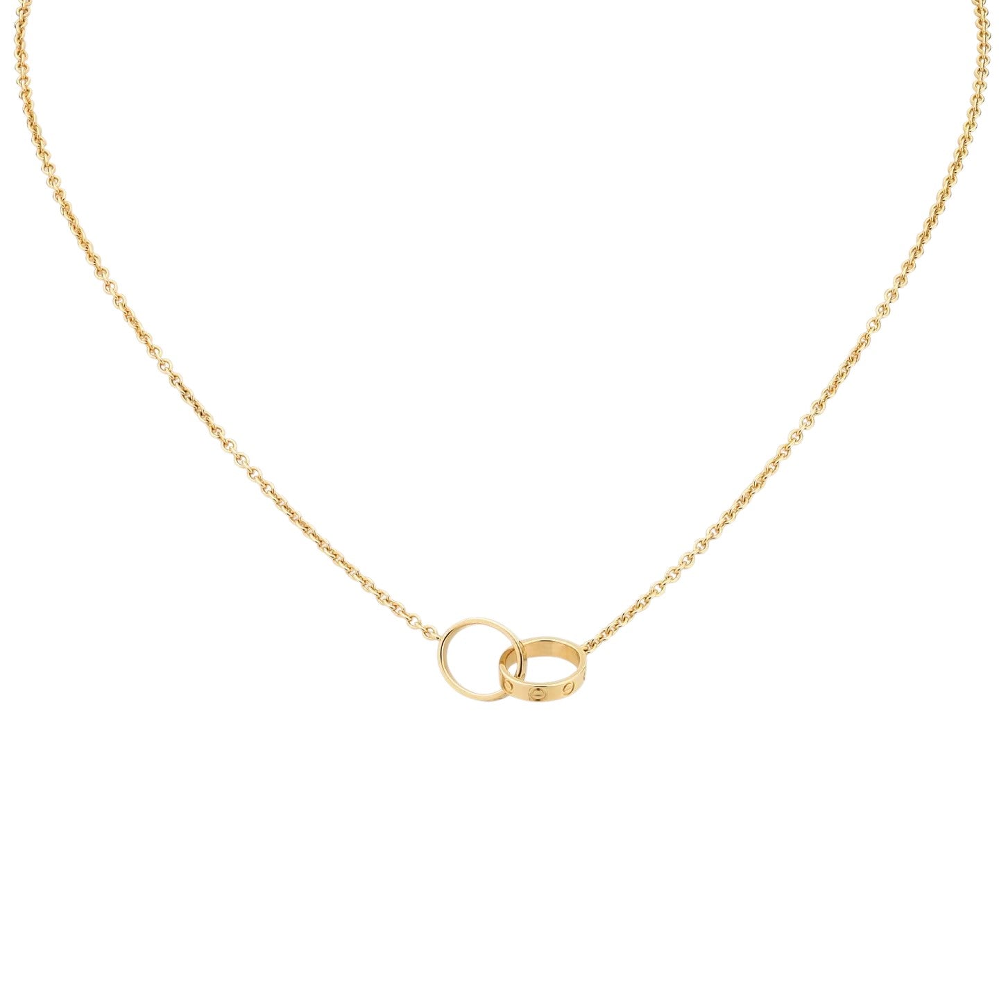Love Double-Ring Interlocked Necklace