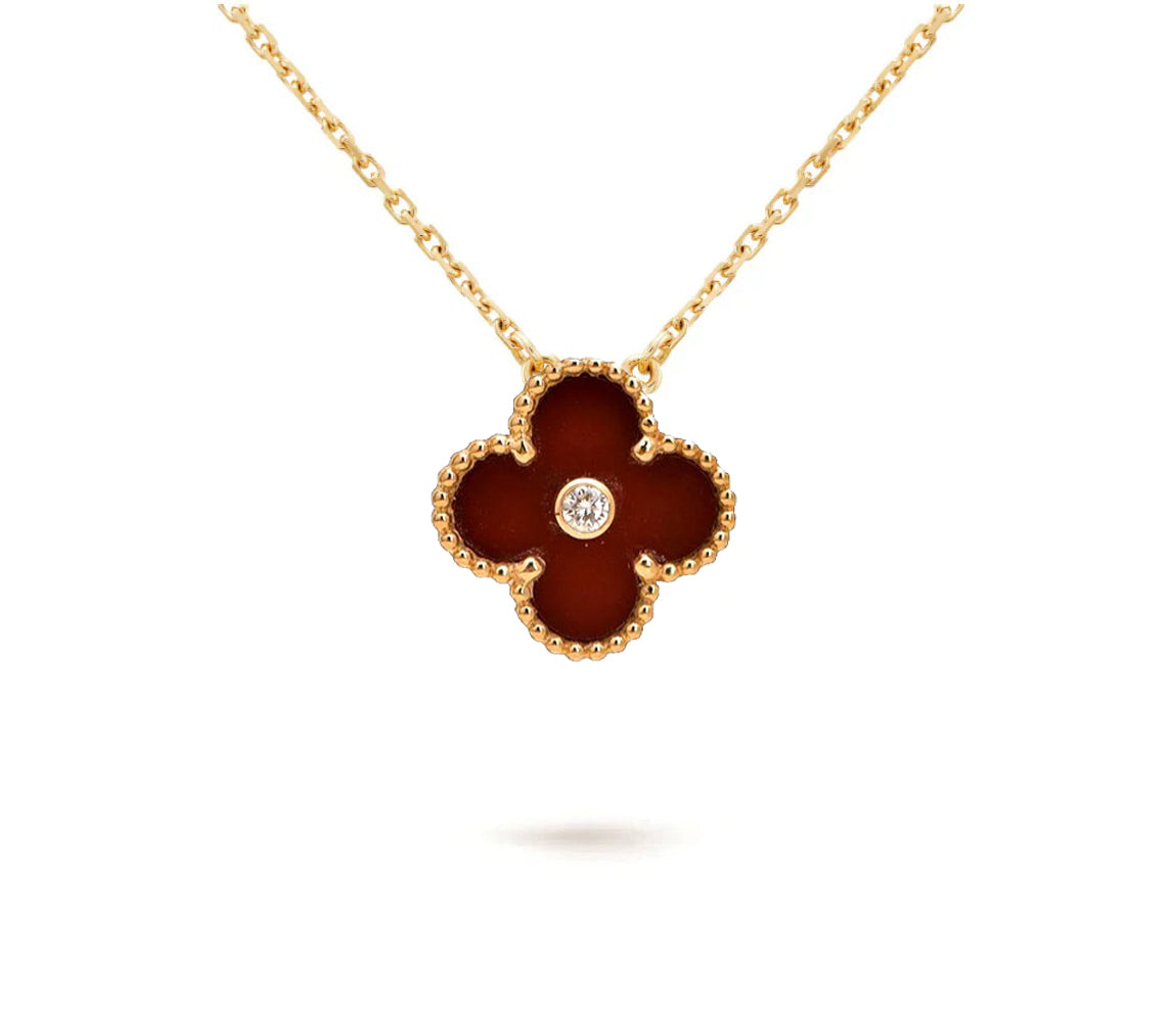 Limited Edition Christmas Clover Flower Necklace - 15mm Annual Collectible Pendant