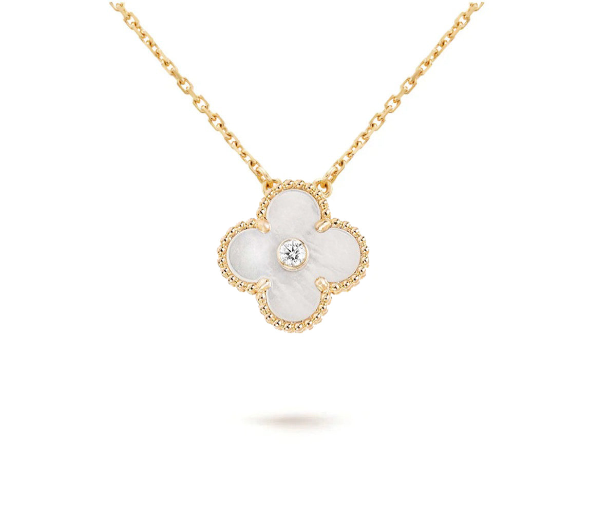 Limited Edition Christmas Clover Flower Necklace - 15mm Annual Collectible Pendant