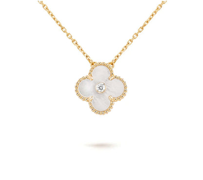 Limited Edition Christmas Clover Flower Necklace - 15mm Annual Collectible Pendant