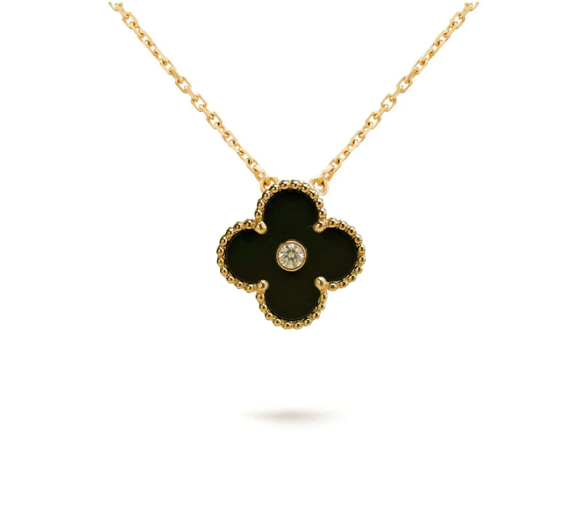Limited Edition Christmas Clover Flower Necklace - 15mm Annual Collectible Pendant