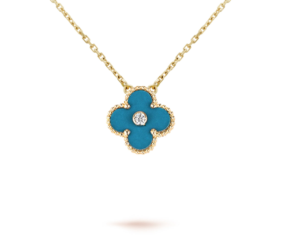 Limited Edition Christmas Clover Flower Necklace - 15mm Annual Collectible Pendant