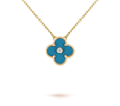 Limited Edition Christmas Clover Flower Necklace - 15mm Annual Collectible Pendant